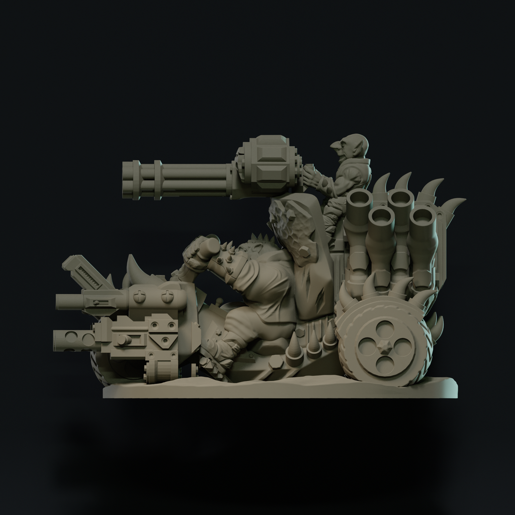 Null Brutes: Wartrike Boss & Biker Squad Bundle – Support-Free FDM STL