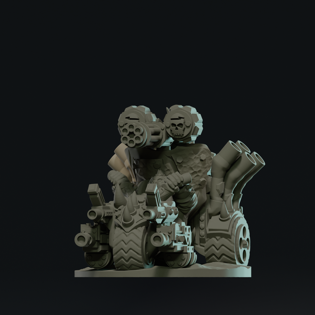 Null Brutes: Wartrike Boss & Biker Squad Bundle – Support-Free FDM STL