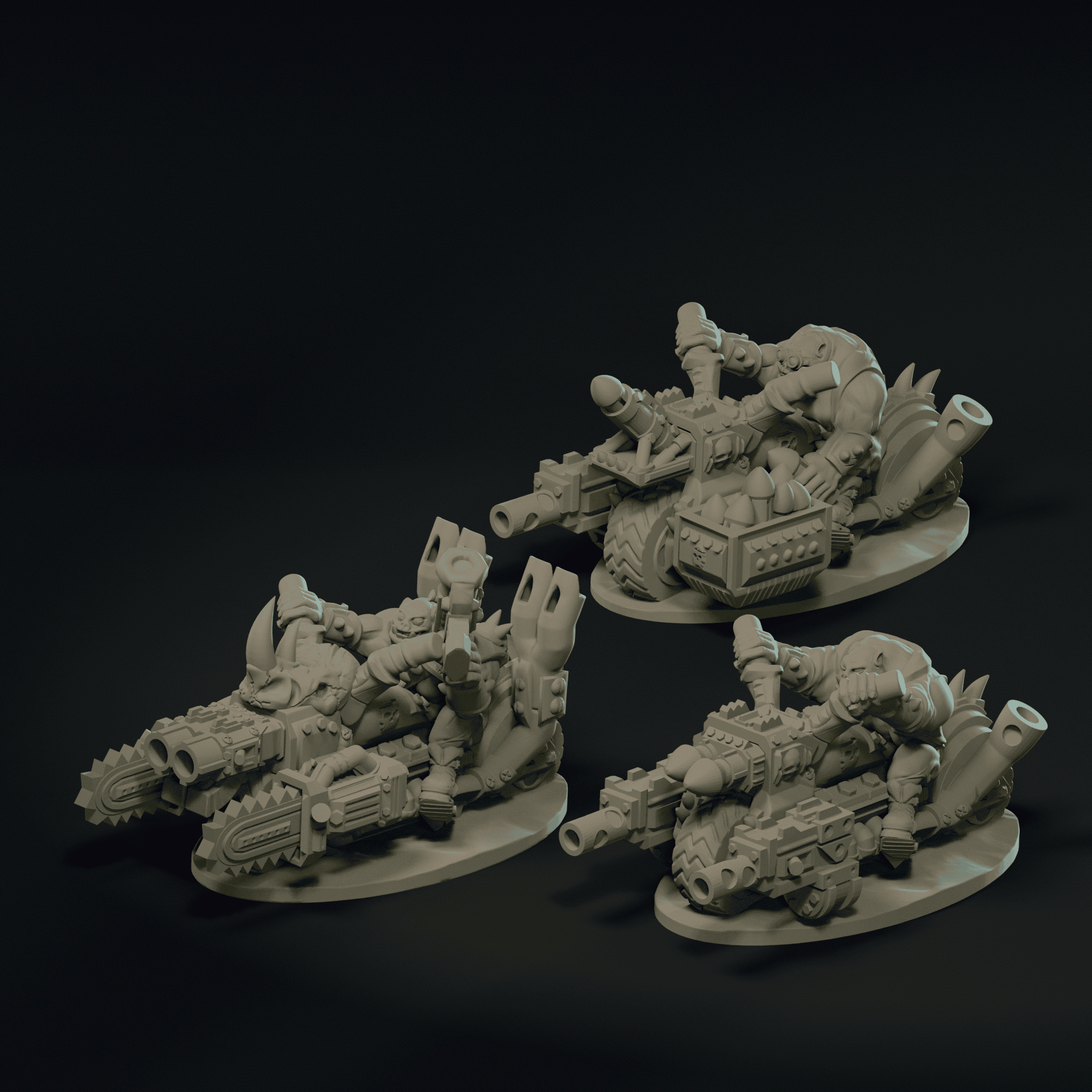 Null Brutes: Biker Squad – Support-Free FDM STL Kit