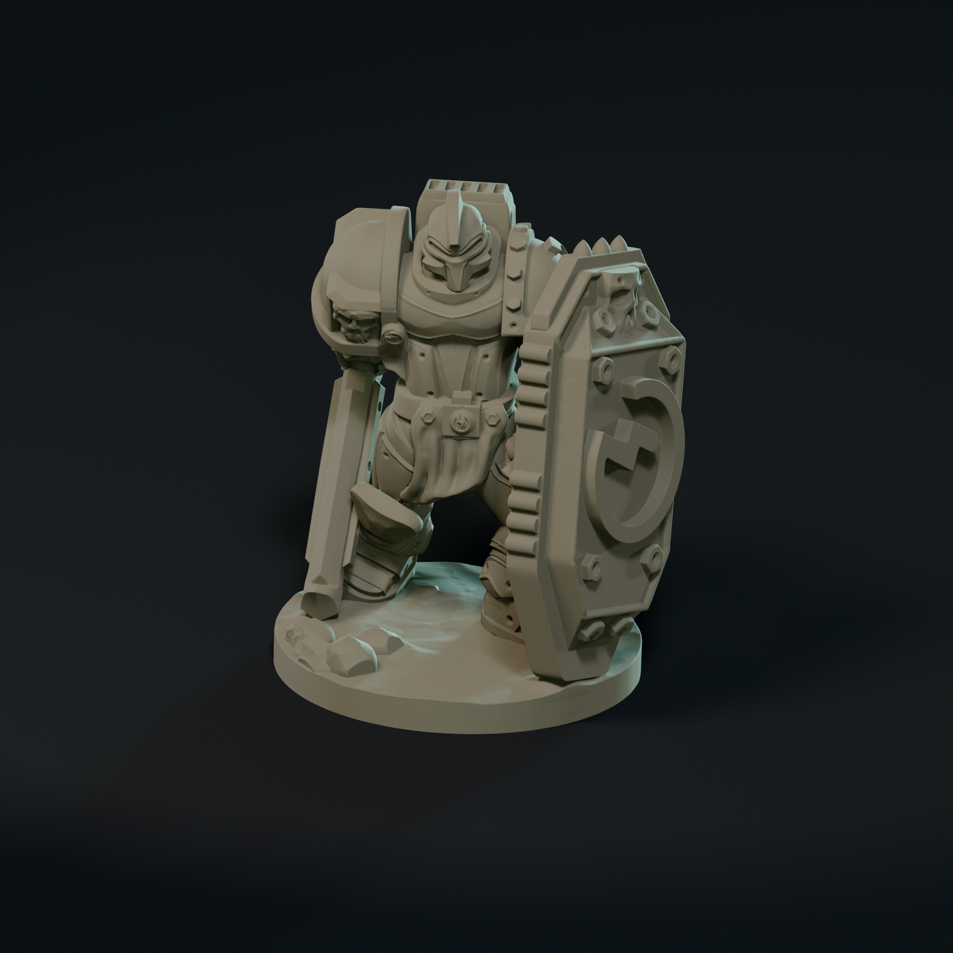 Void Paladins: Shield Warden – Support-Free FDM STL